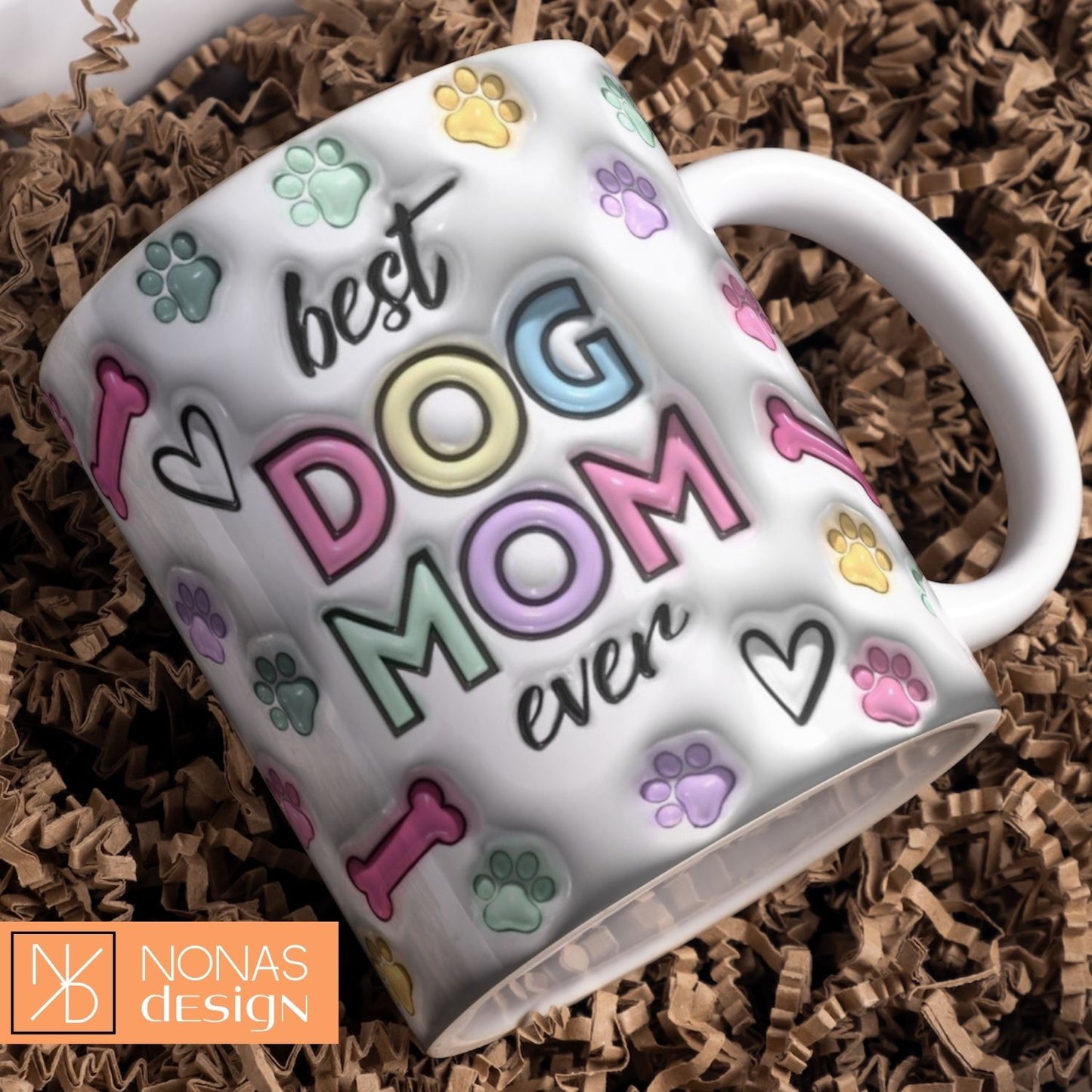 Best Dog Mom Ever pink Personal II - 3D