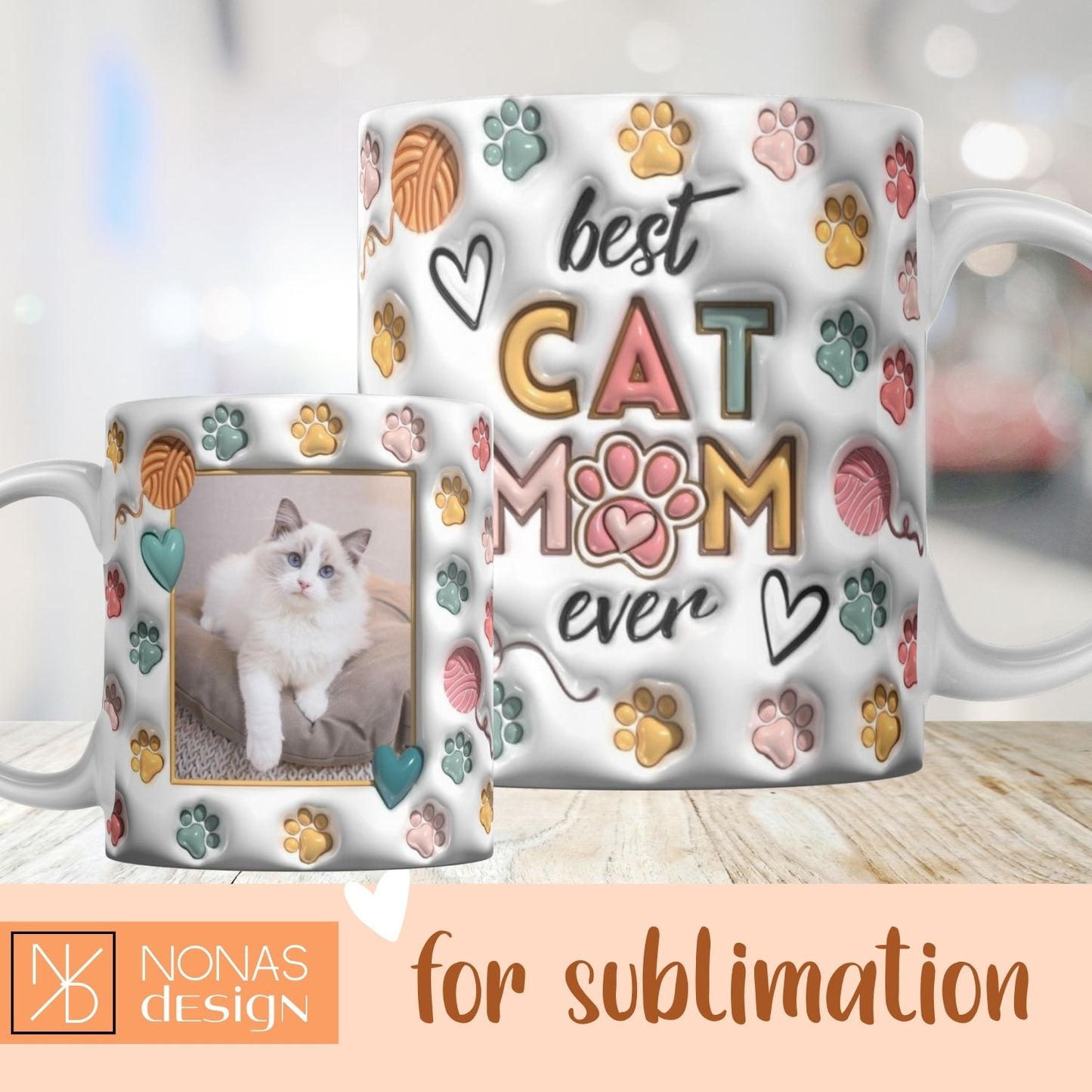 Best Cat Mom Ever Personal II - 3D