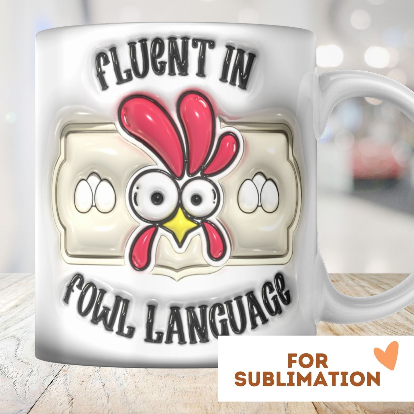 Fluent in Fowl Language Cartoon - 3D