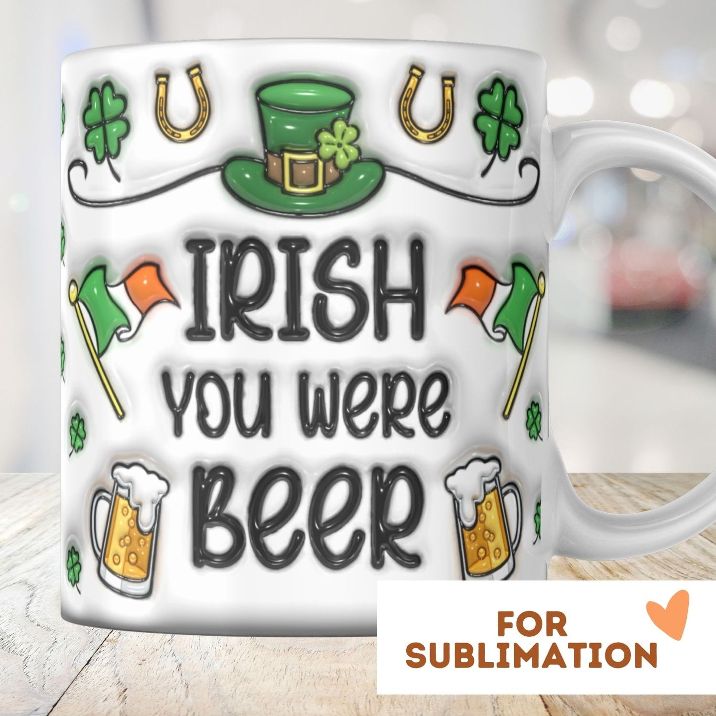 Irish You Were Beer white - 3D